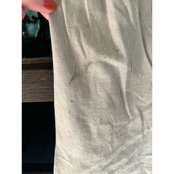 🐿️ NWOT Nirvana Acid Wash Tan Gray Smiley Graphic Unisex Short Sleeve Tee Large - Picture 5 of 5